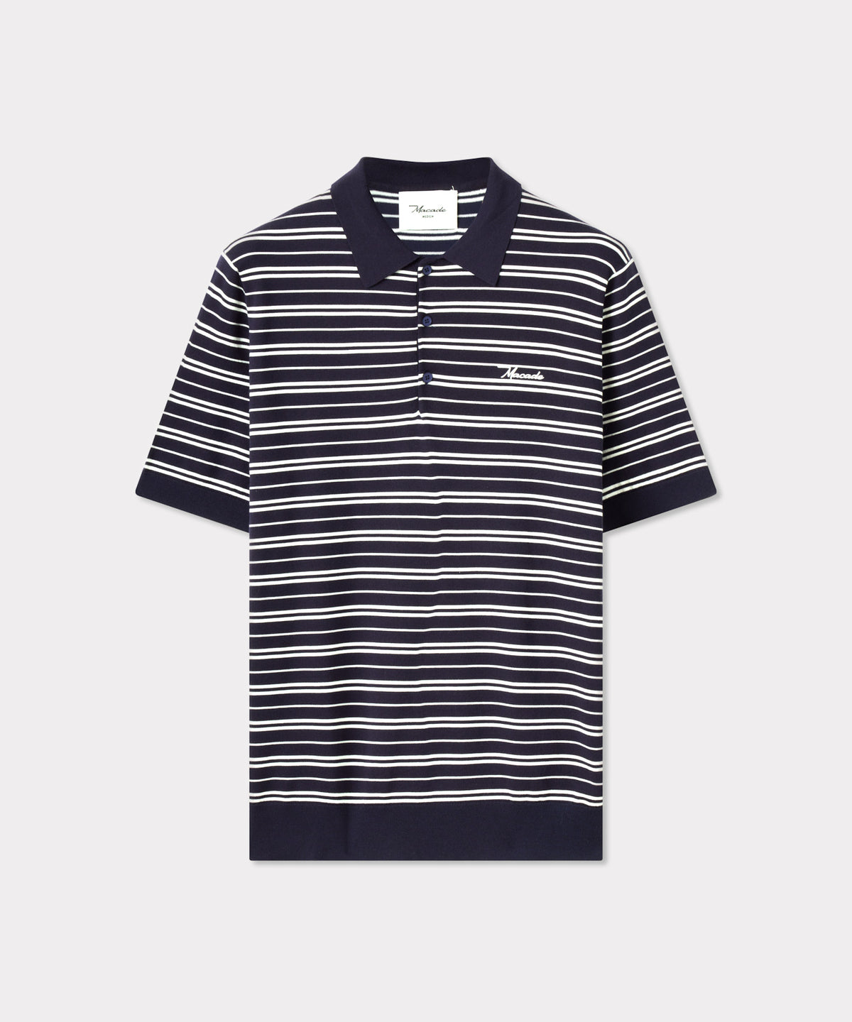 Dunes Striped Knit Shirt - Navy