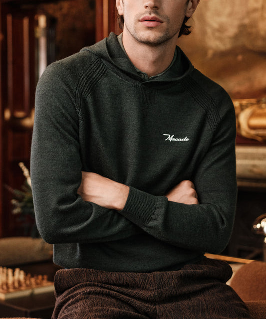 Flow Light Knit Hoodie - Pine