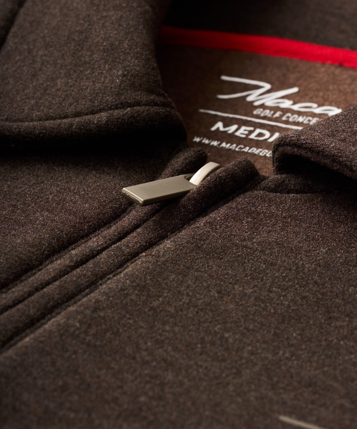 Hayes Long Sleeve Zip Polo - Brown