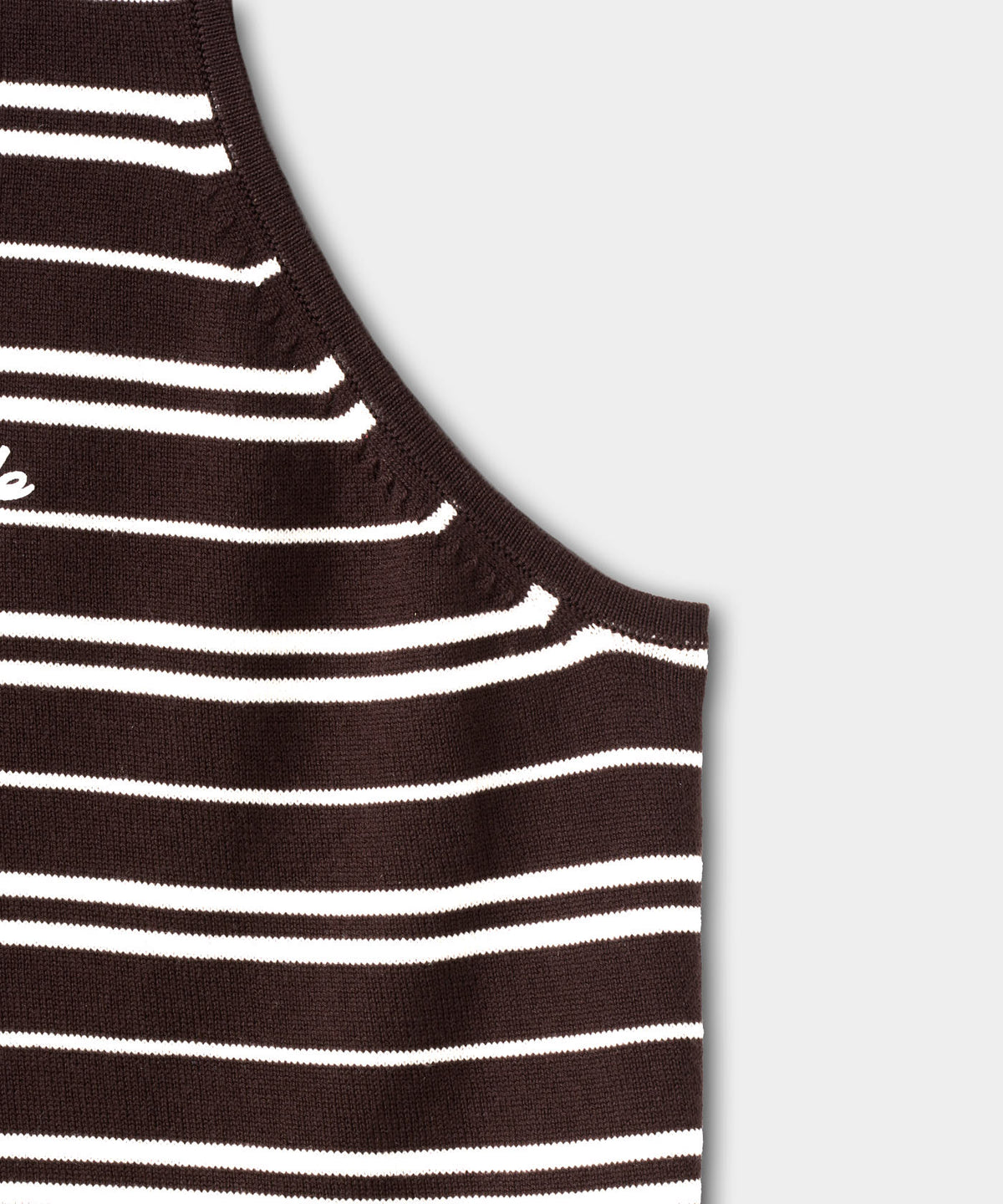 Heather Knit Sleeveless Shirt - Brown
