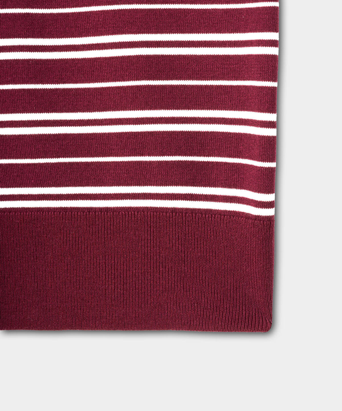 Heather Striped Knit Shirt - Burgundy