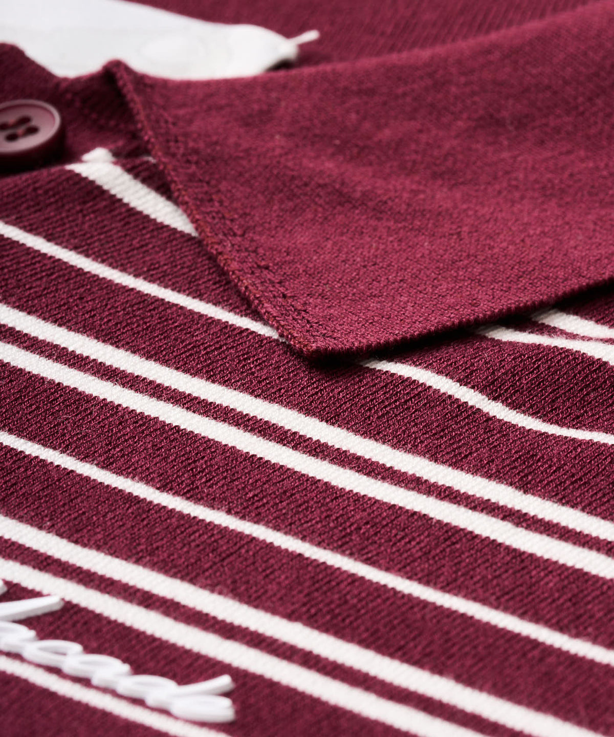 Heather Striped Knit Shirt - Burgundy