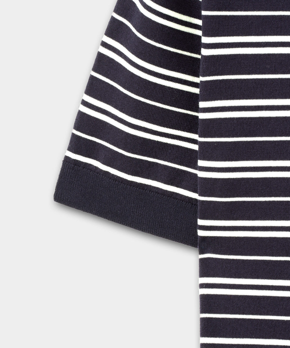 Heather Striped Knit Shirt - Navy