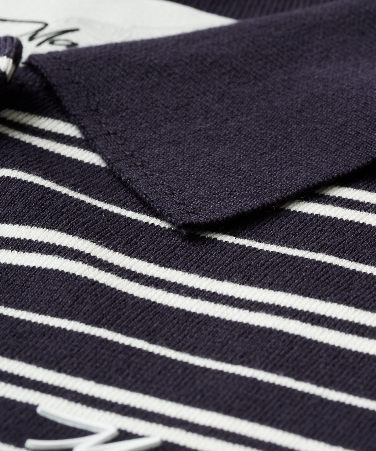 Heather Striped Knit Shirt - Navy