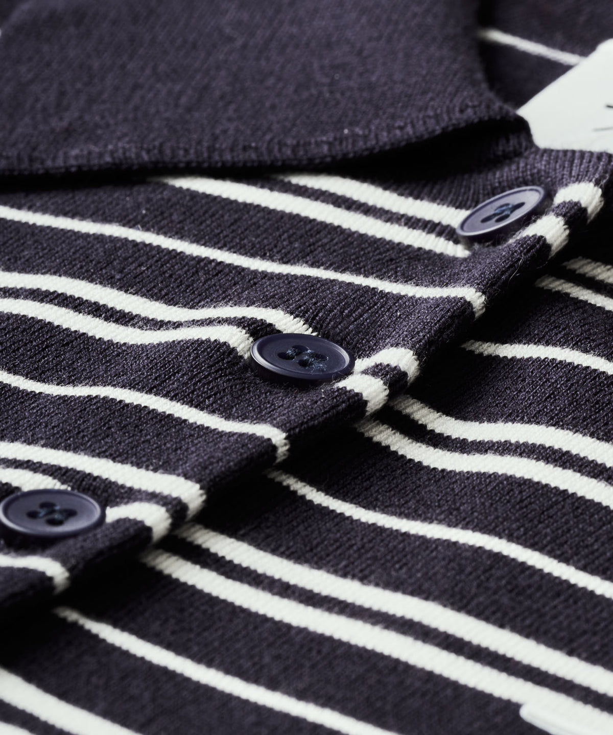 Heather Striped Knit Shirt - Navy
