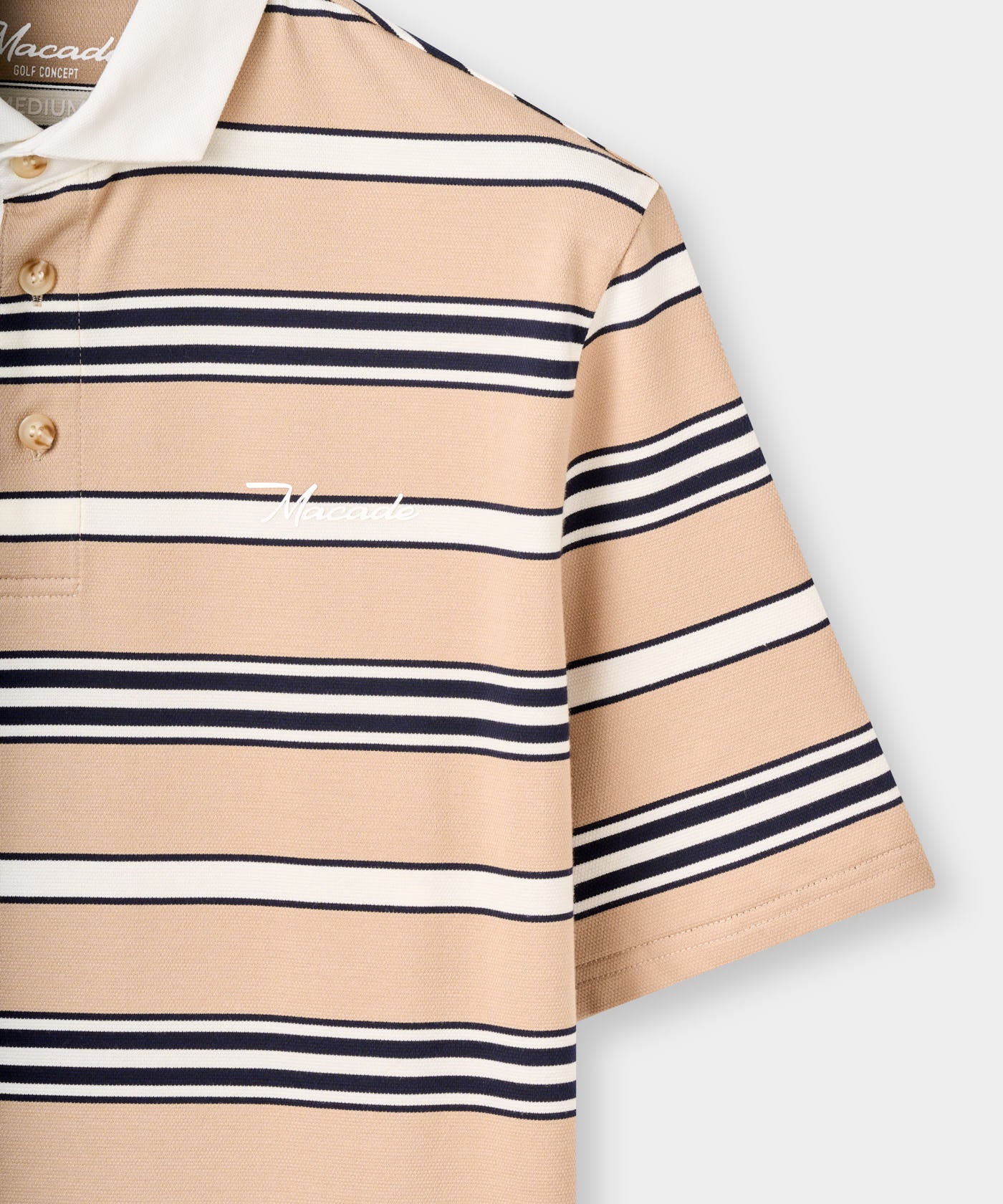Striped Script Shirt - Beige