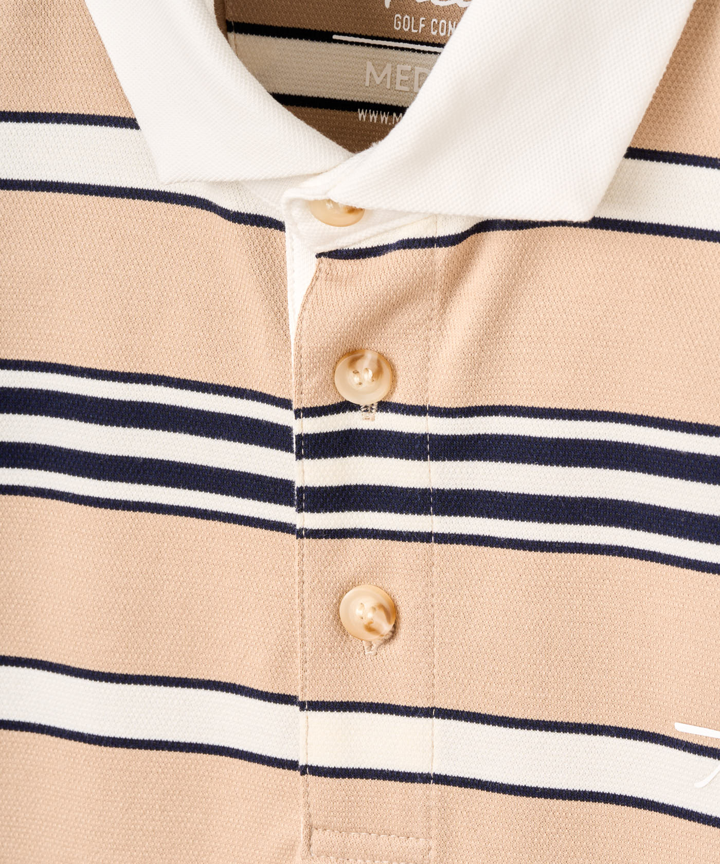 Striped Script Shirt - Beige