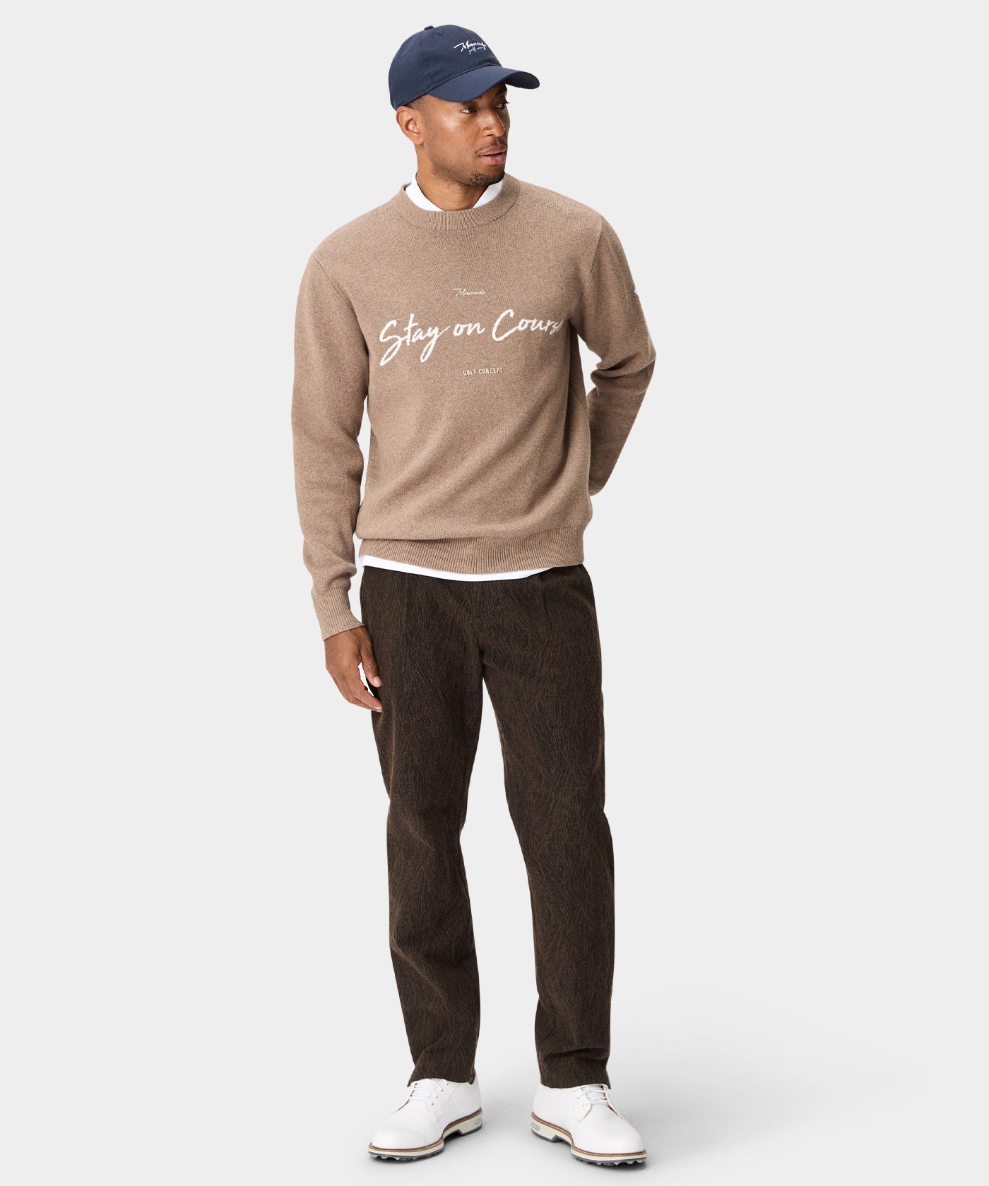 TX Intarsia Knit Crewneck - Ash