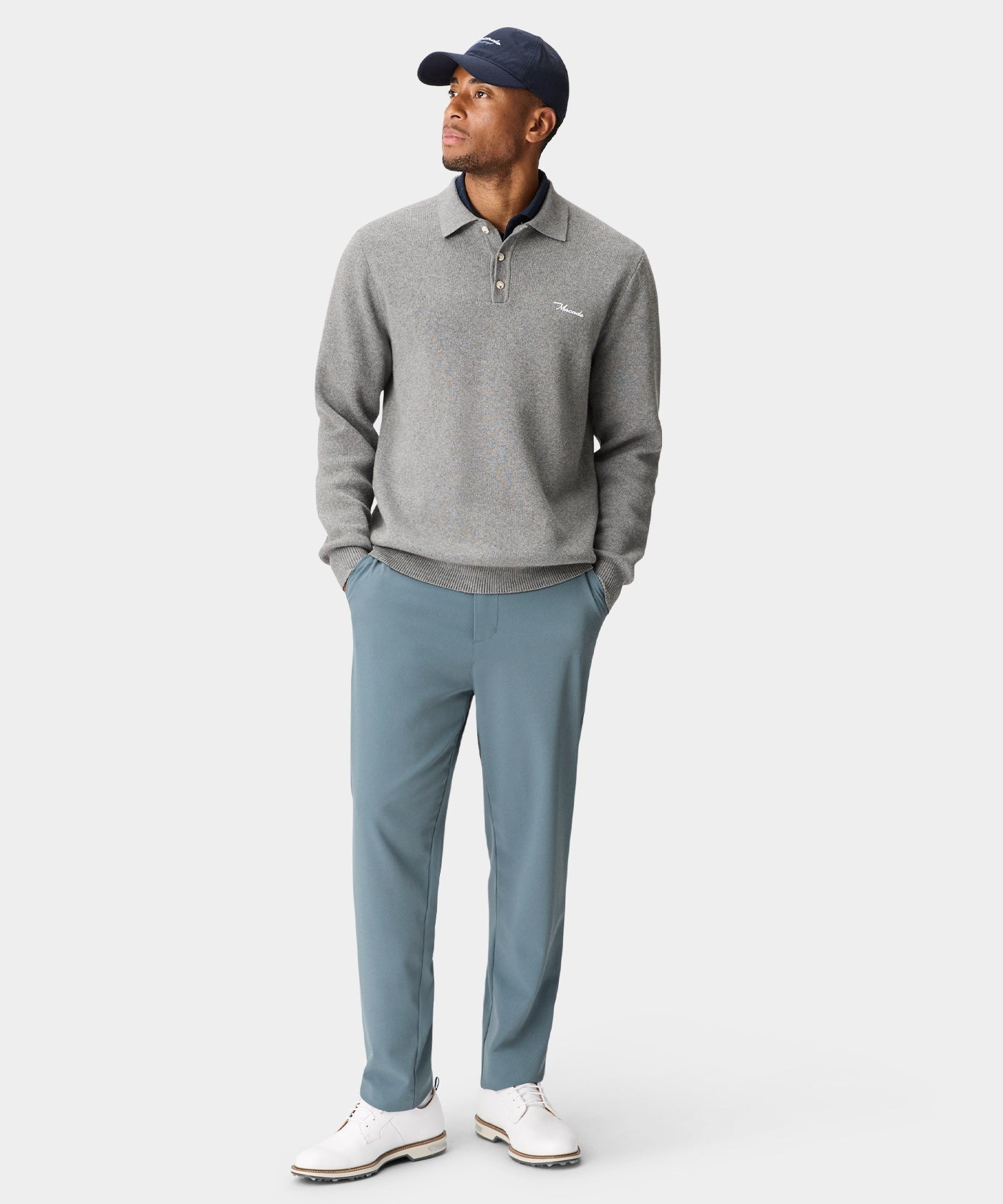 Club Knit Polo - Grey