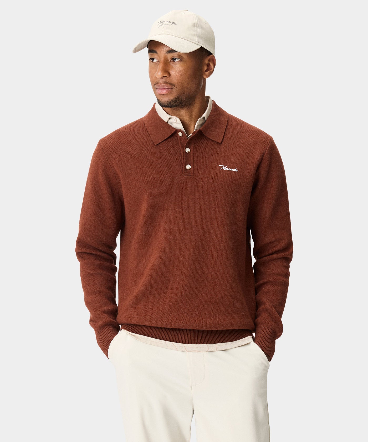 Club Knit Polo - Rust