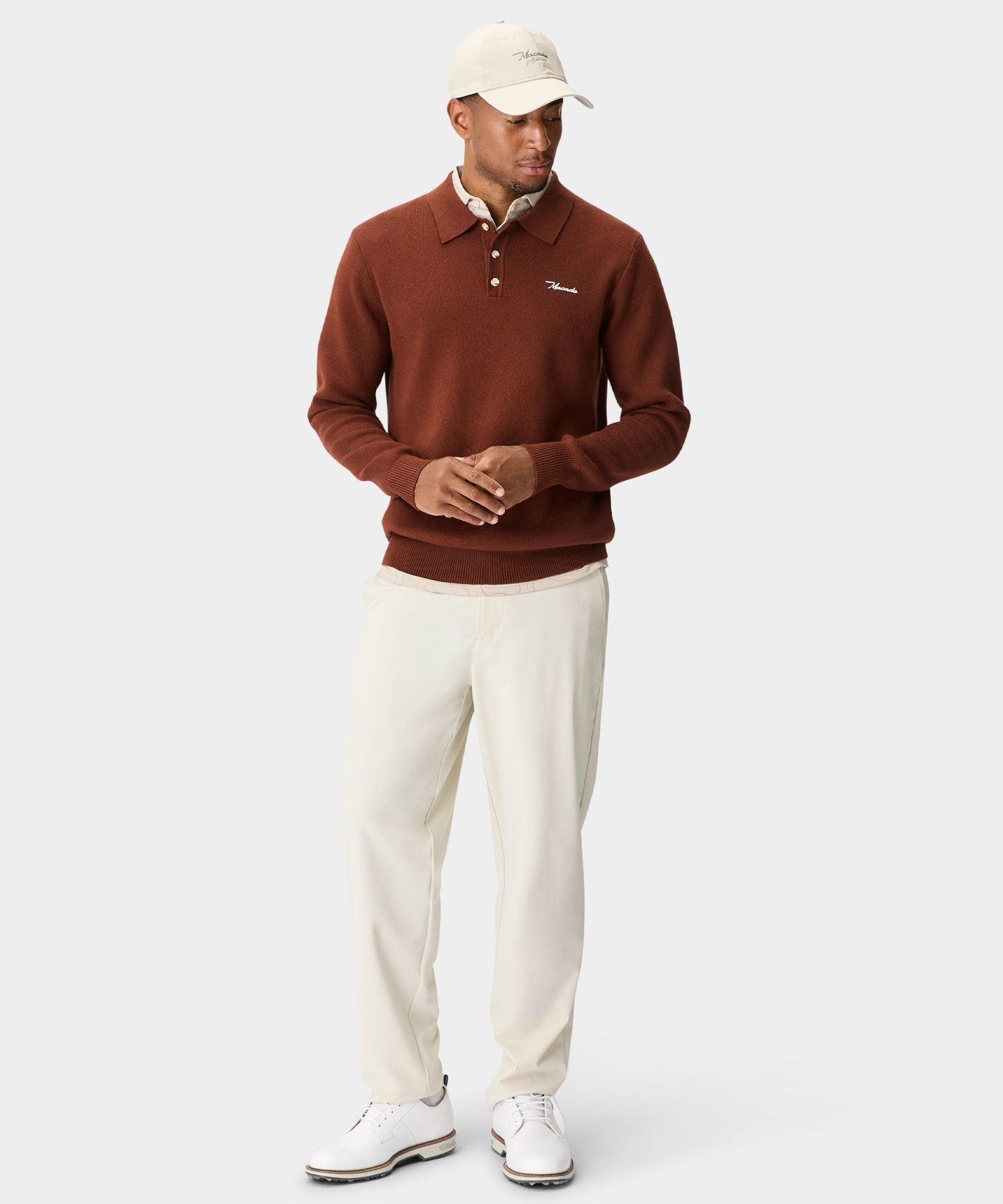 Club Knit Polo - Rust