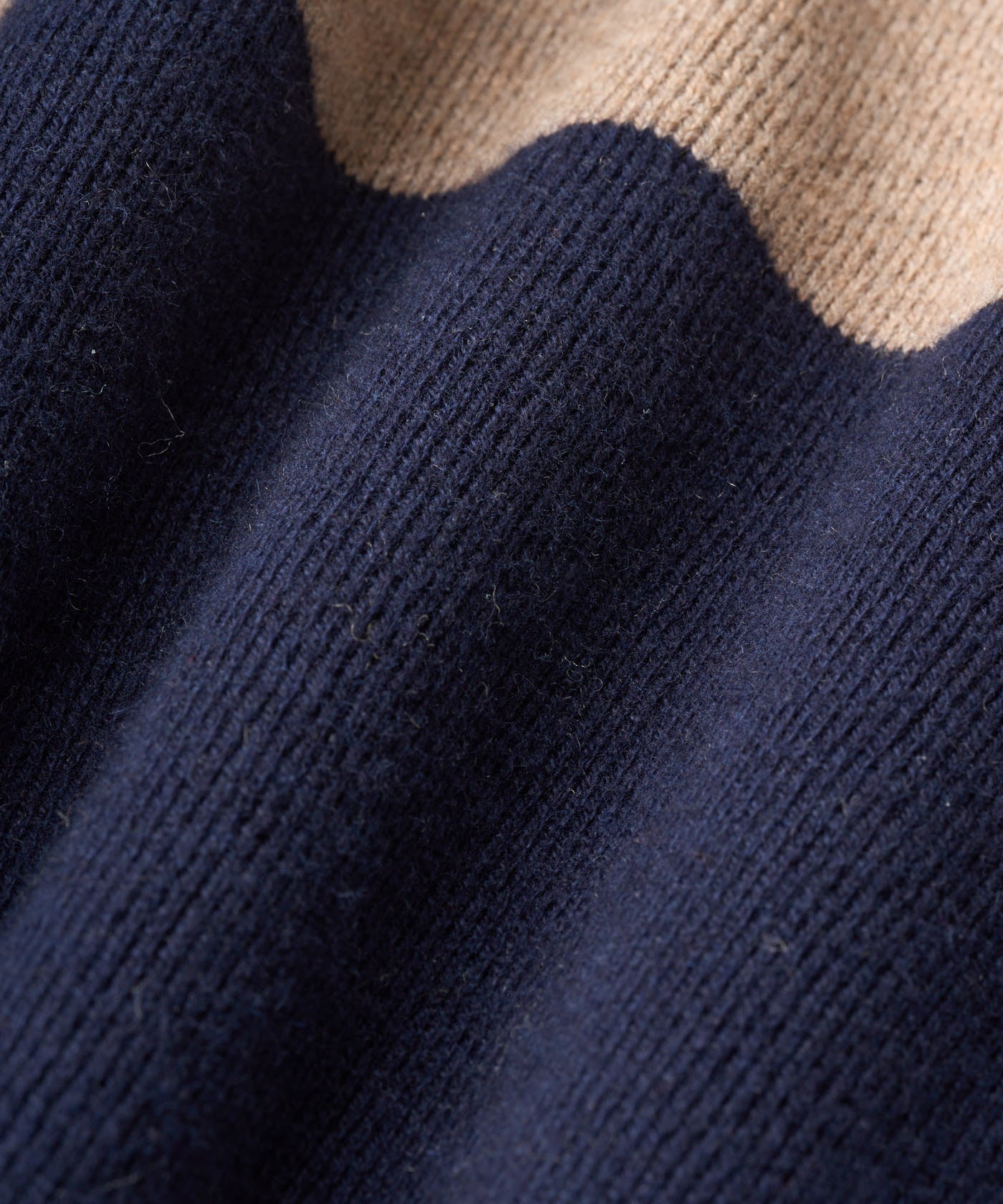 Navy Cashmere Blend Knit Polo