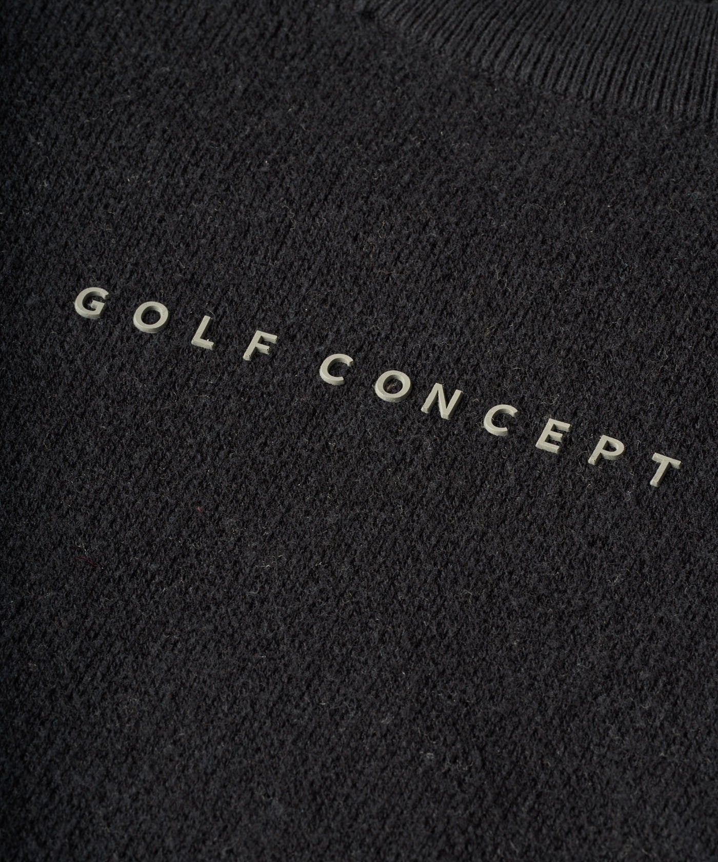 Black Knit Intarsia Sweater
