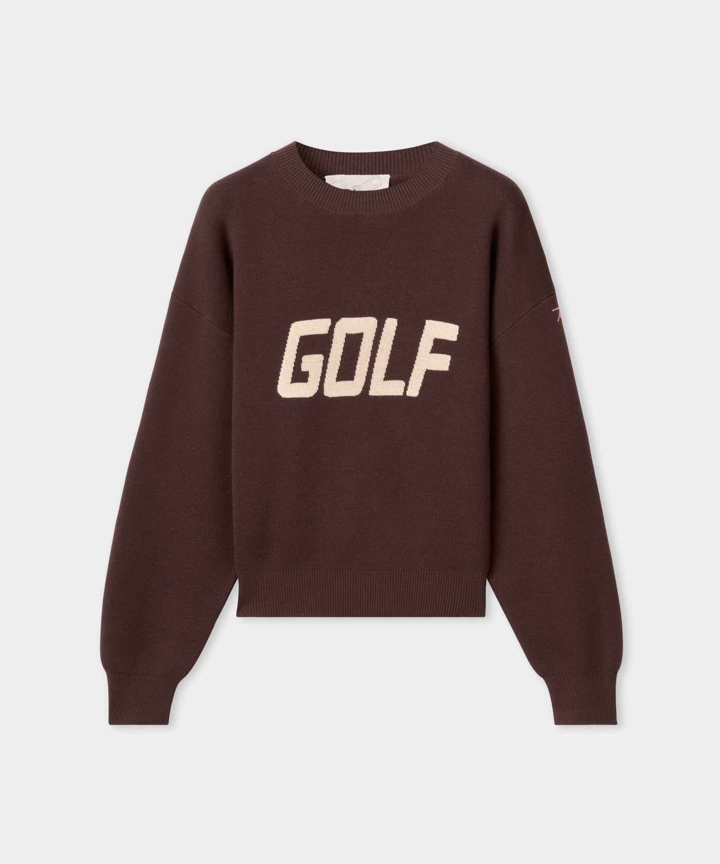 Oversized Golf Sweater - Brown
