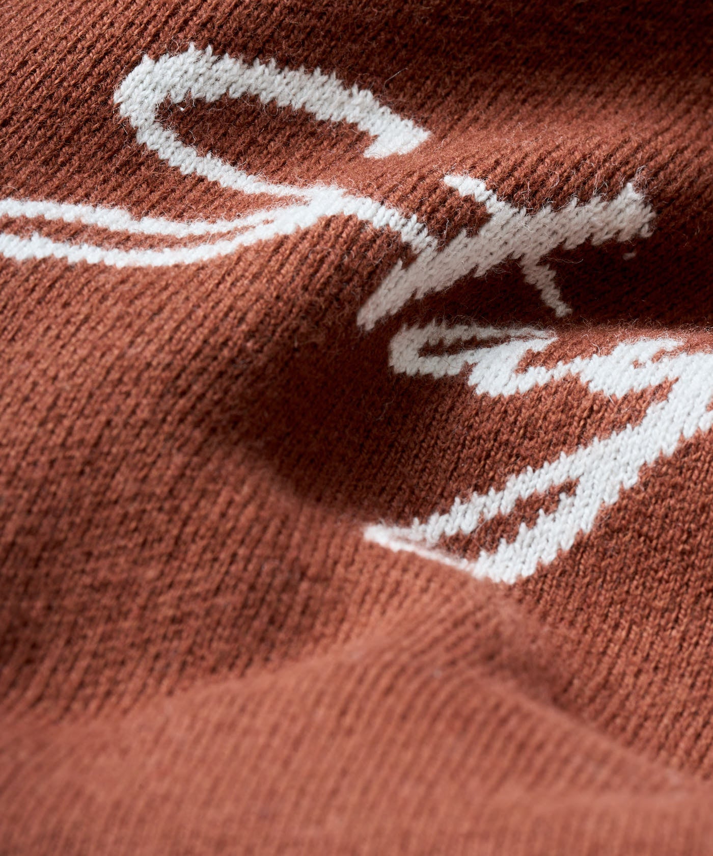 TX Intarsia Knit Crewneck - Rust