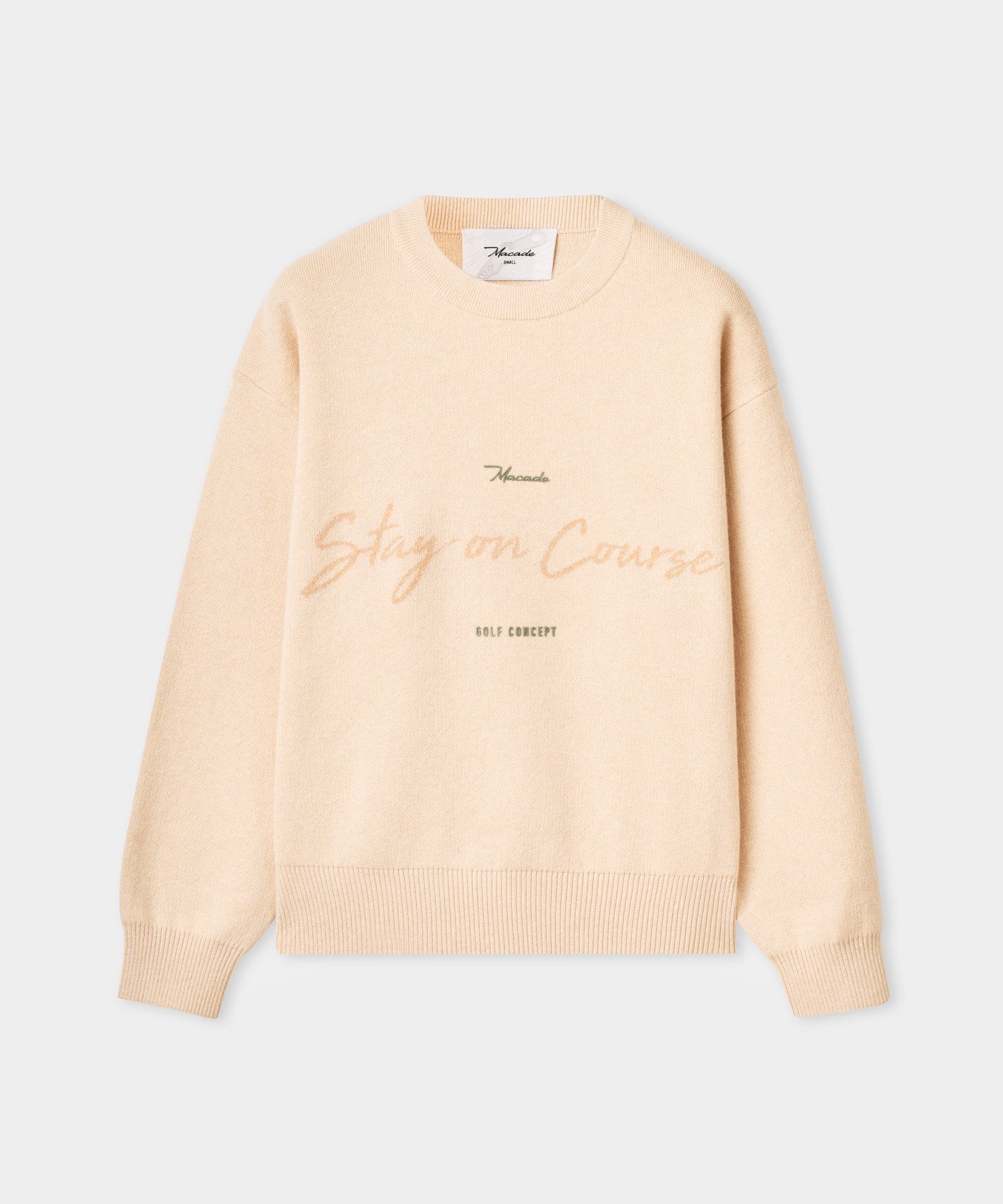 Cropped TX Knit Sweater - Sand