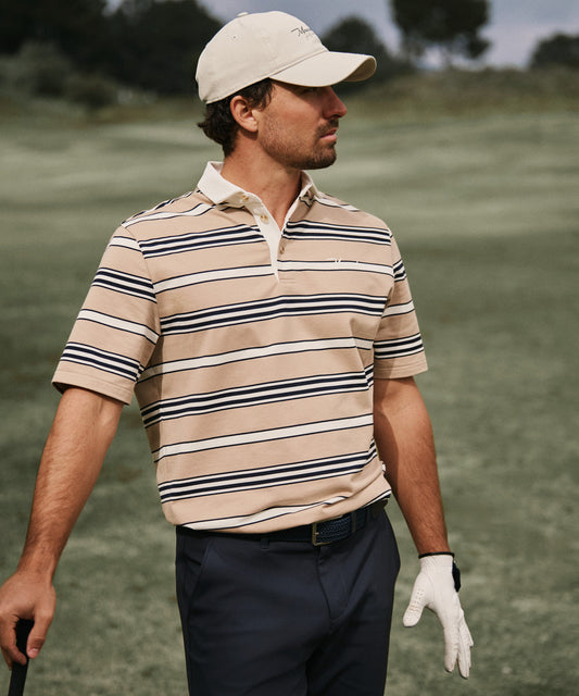 Striped Script Shirt - Beige