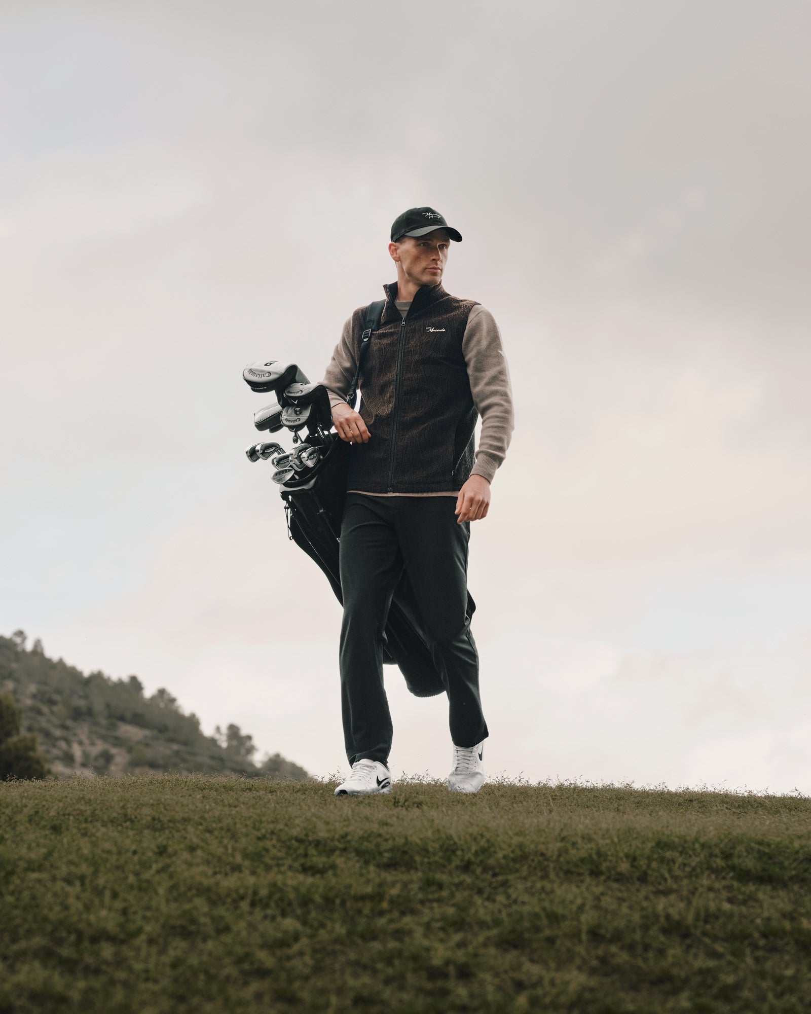 Men's Bridge Merino Quarter Zip Sweater - Macade Golf