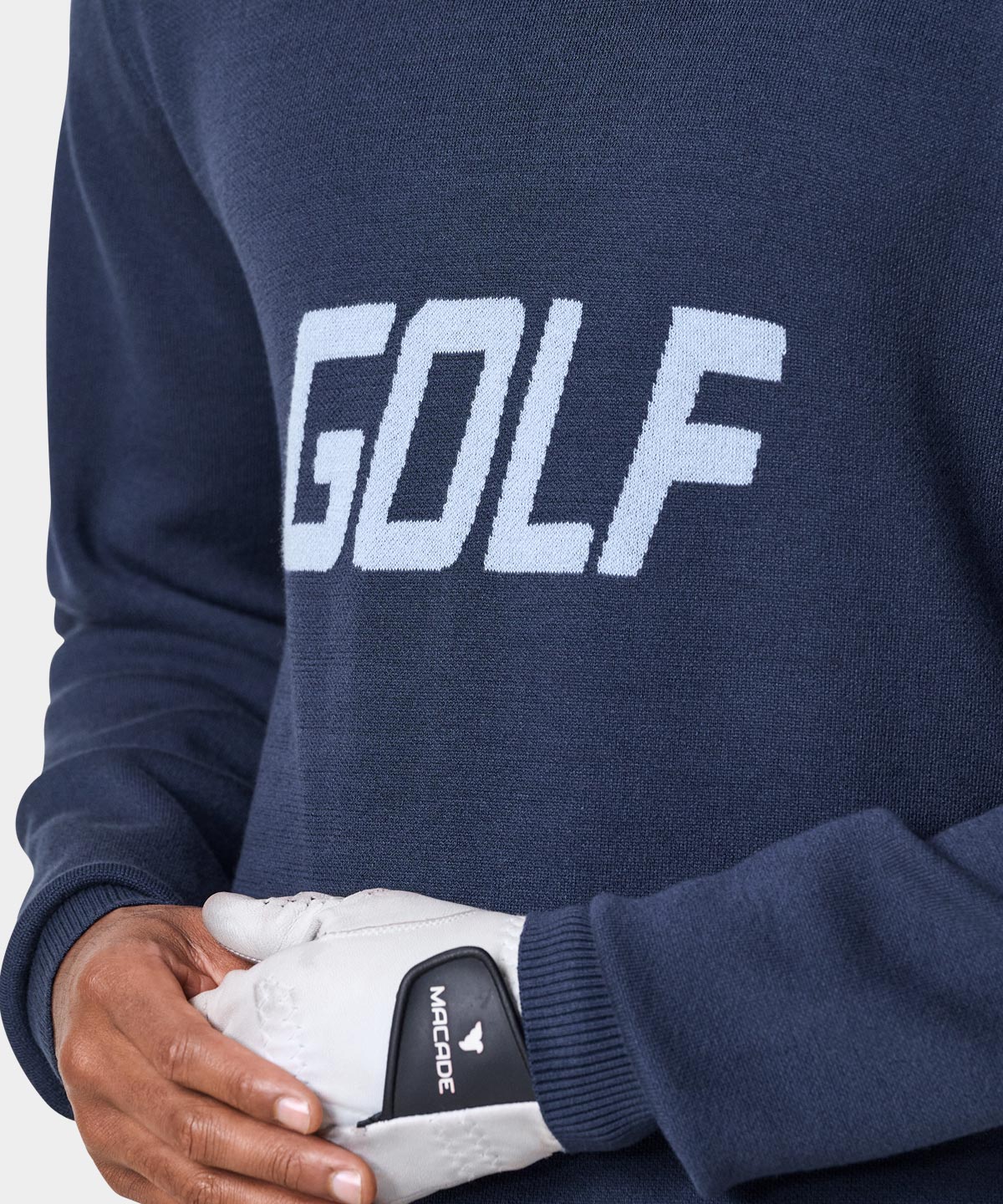 Blue golf outlet sweater