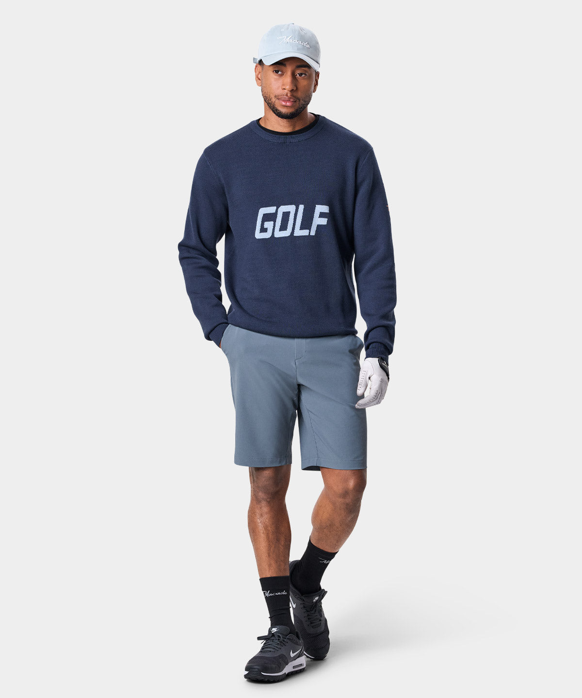 Blue shop golf sweater