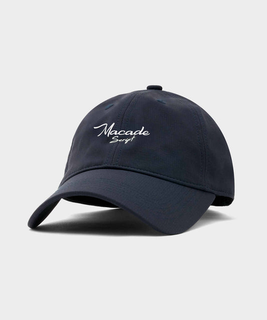Navy Unstructured Script Cap