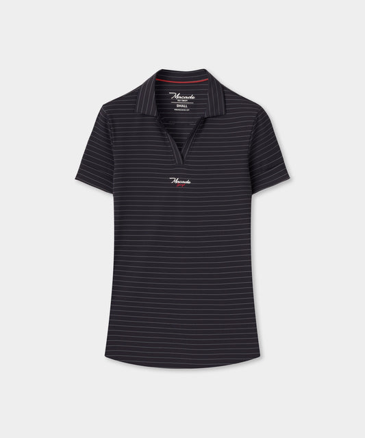 Navy Striped TX Script Open Shirt