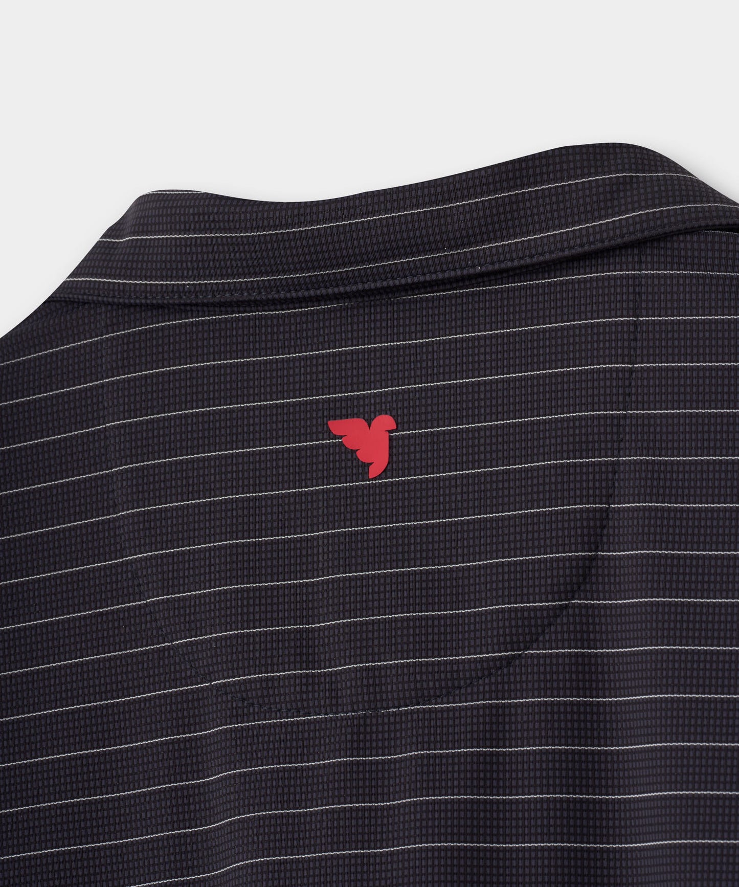 Navy Striped TX Script Open Shirt