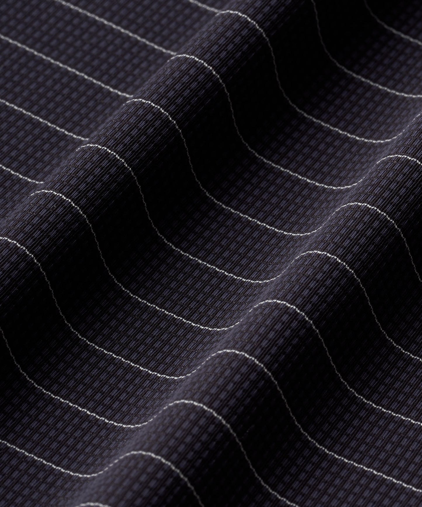 Navy Striped TX Script Open Shirt