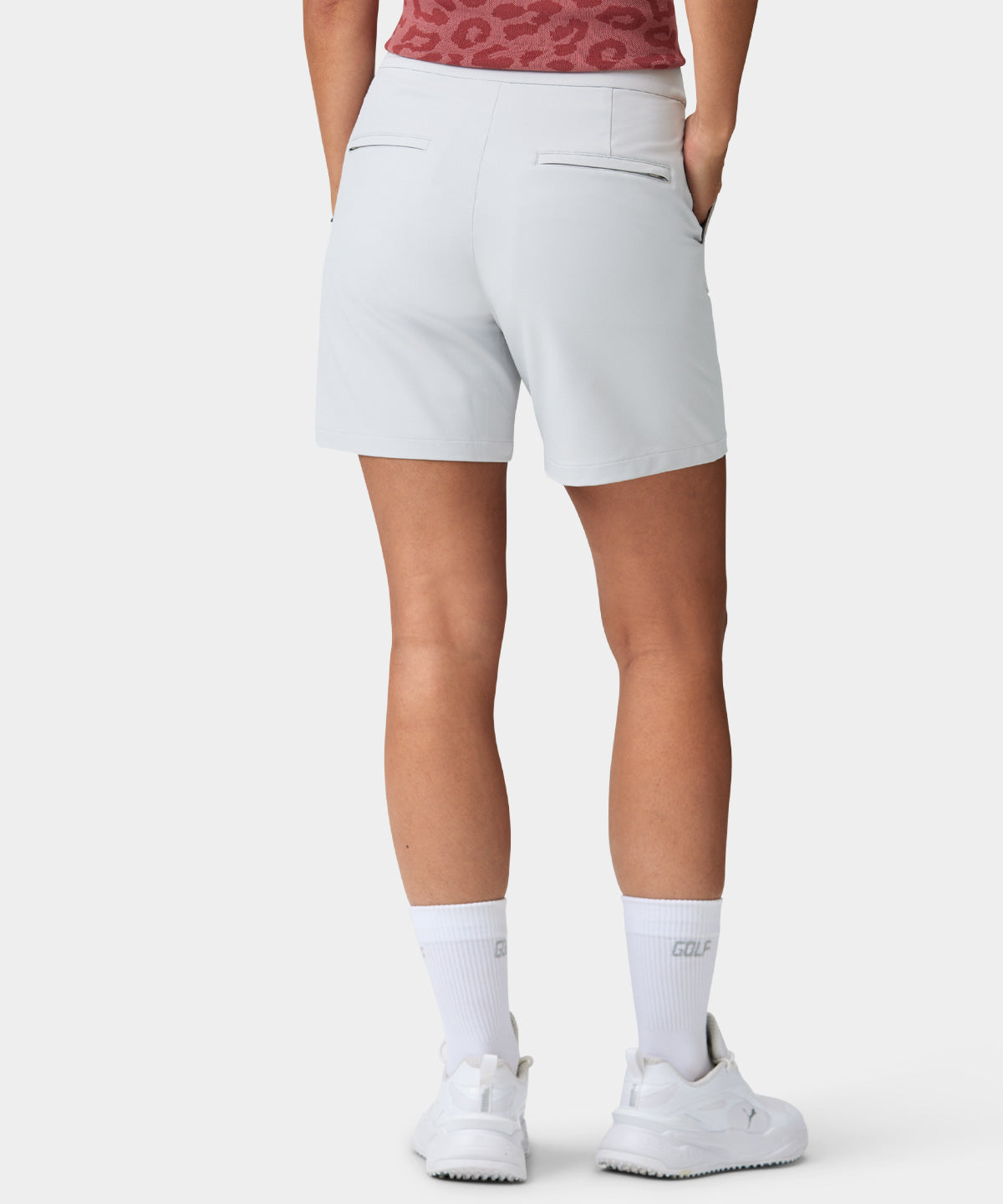 White 2024 golf shorts