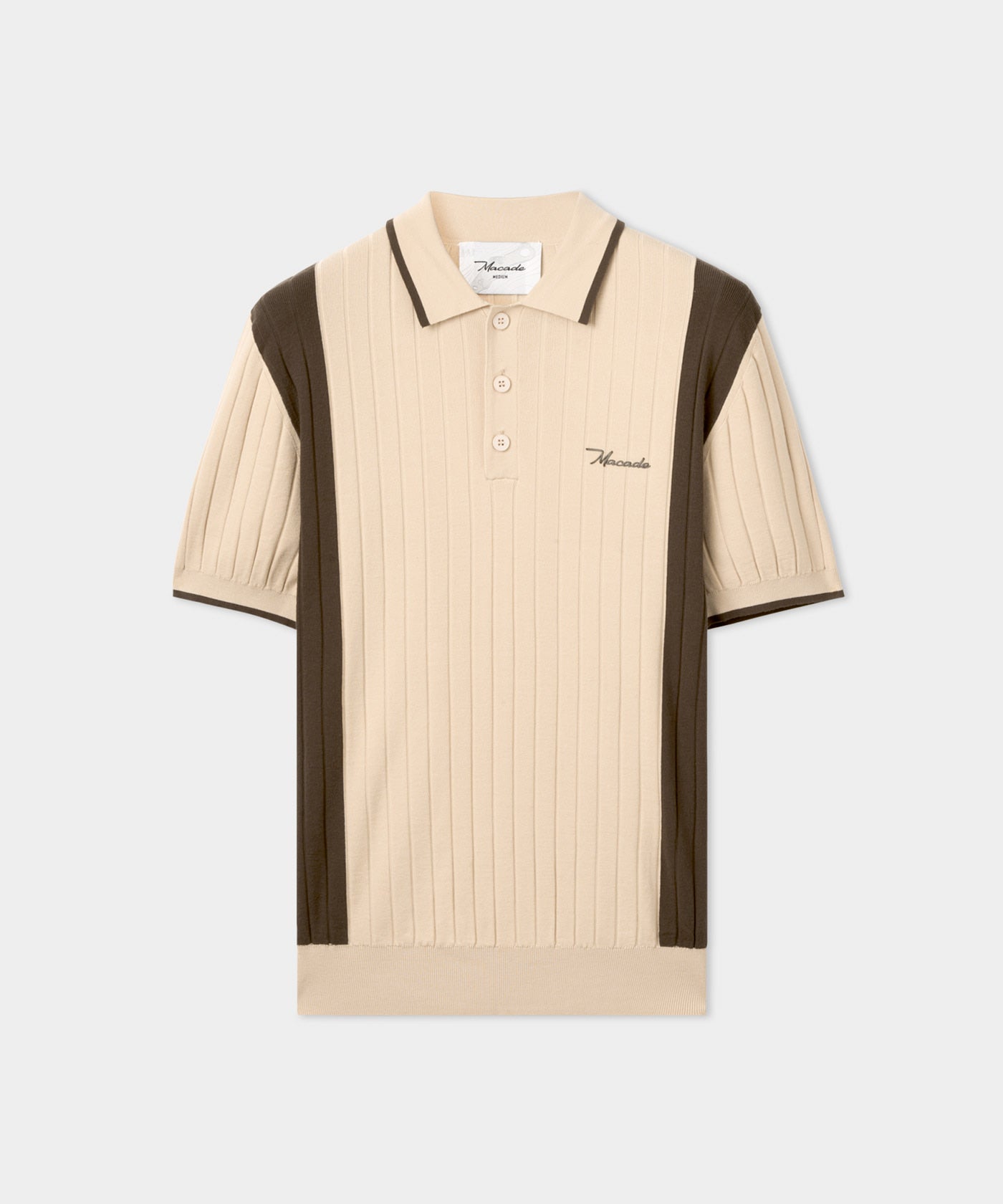 Peak Tan Course Knit Polo