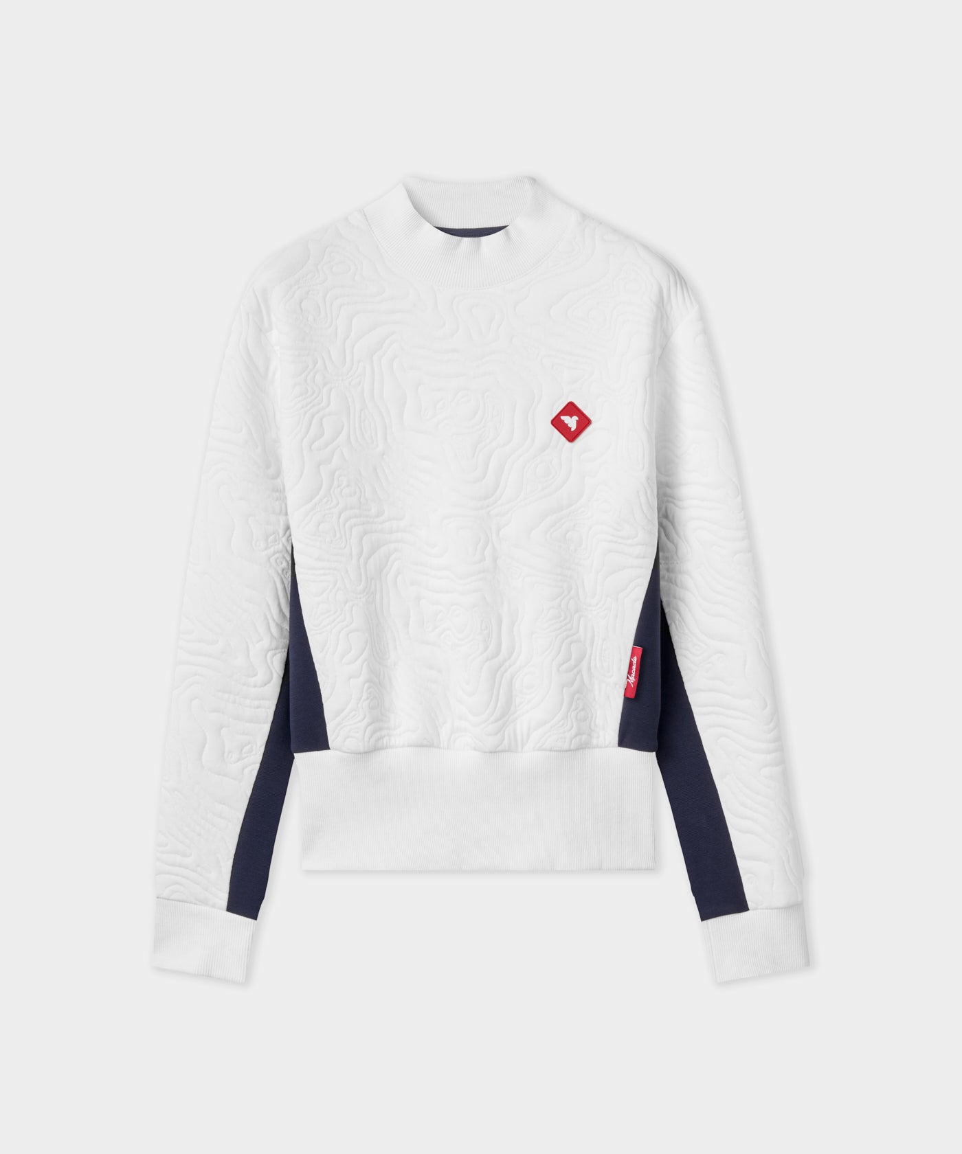 Ridge Mock Sweater - White flatlay 01