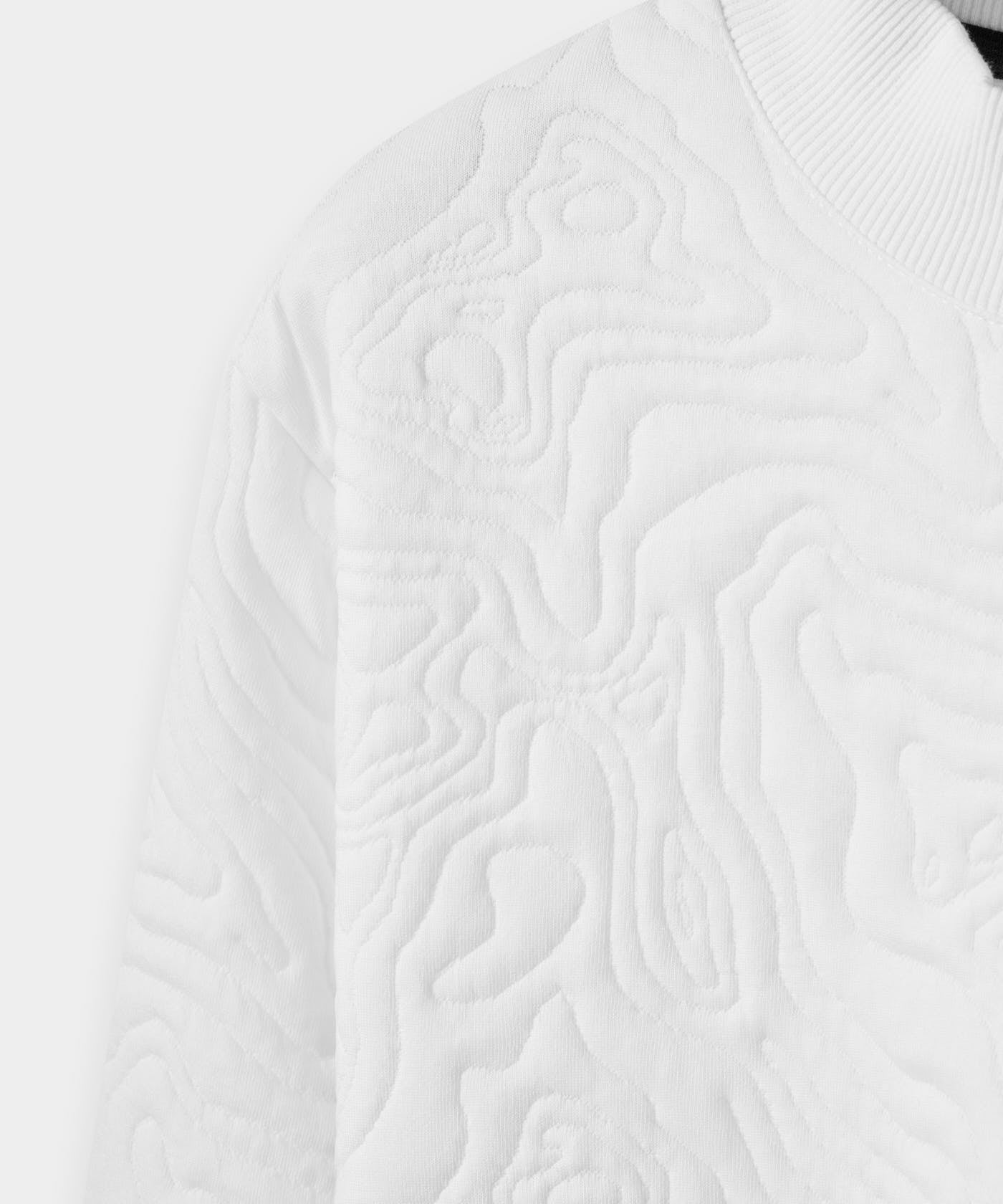 Ridge Mock Sweater - White flatlay 04