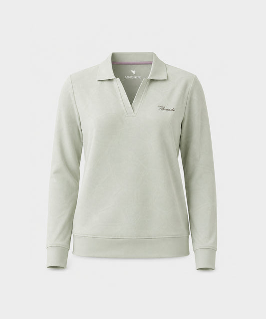 Sadie Open Shirt - Mint Tech Long Sleeve