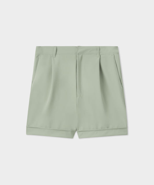 Sage Pleated Course Shorts