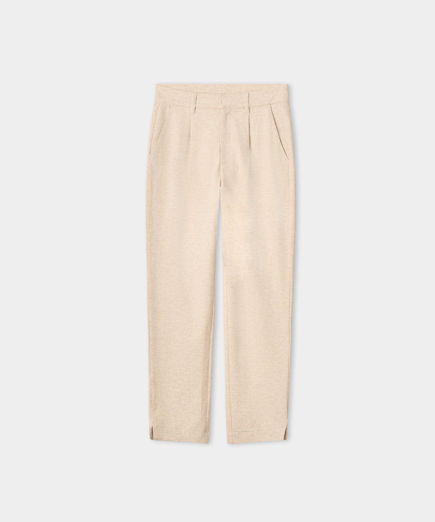 Nola Pleated Trousers - Sand flatlay 01