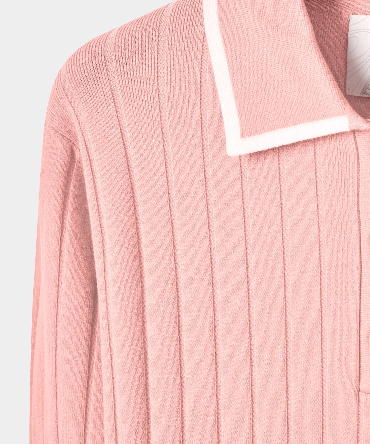 Skye Course Knit Polo - Coral flatlay 04