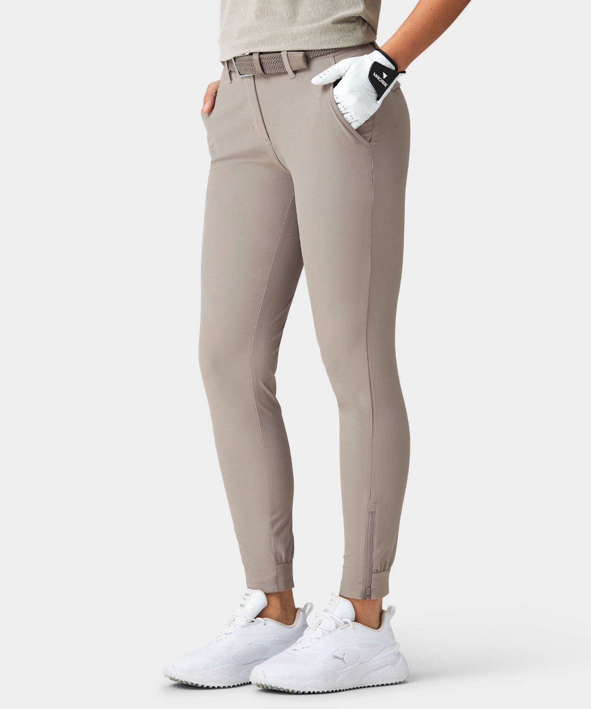 Ash Brown Four-Way Stretch Jogger