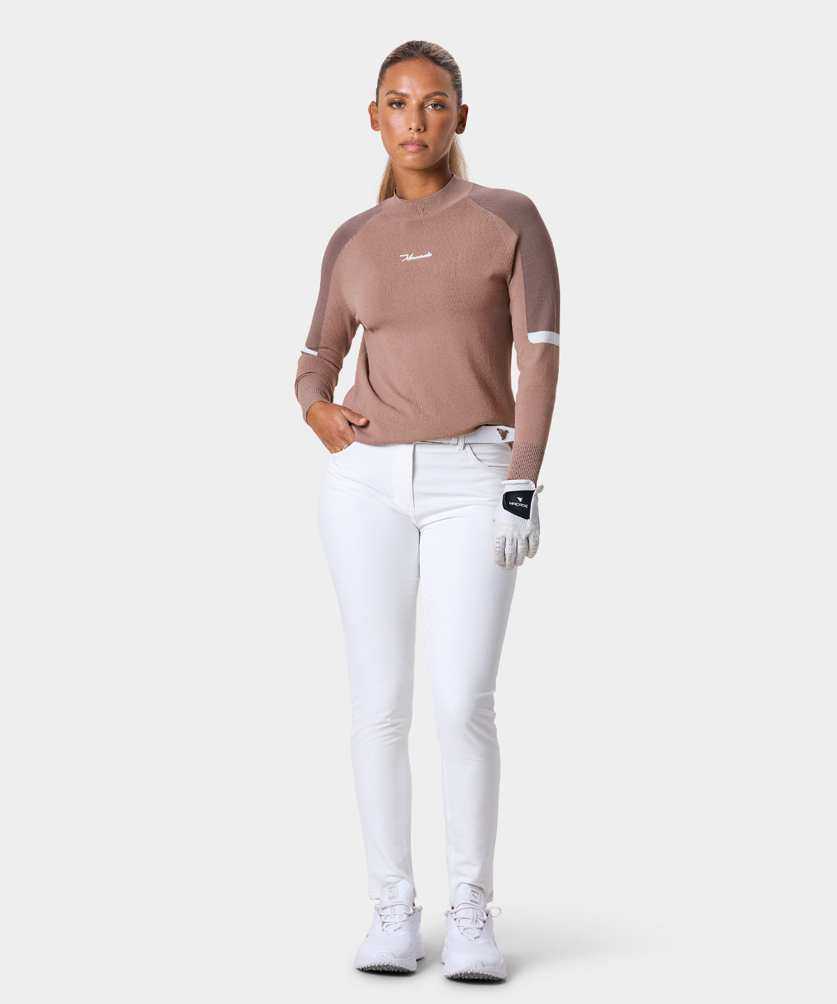 Tan hotsell mock neck