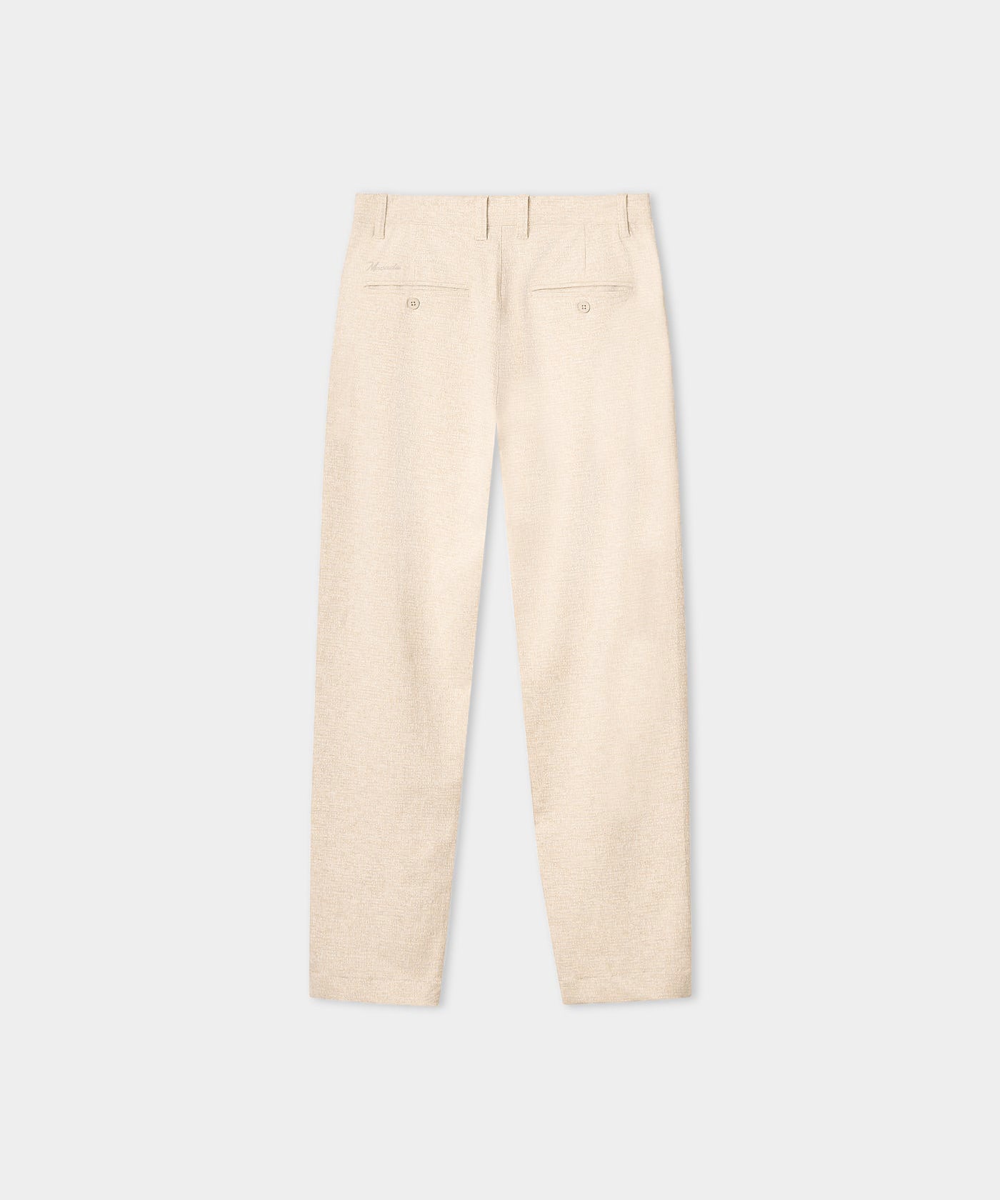 Ridgeweave Pleated Trousers - Sand