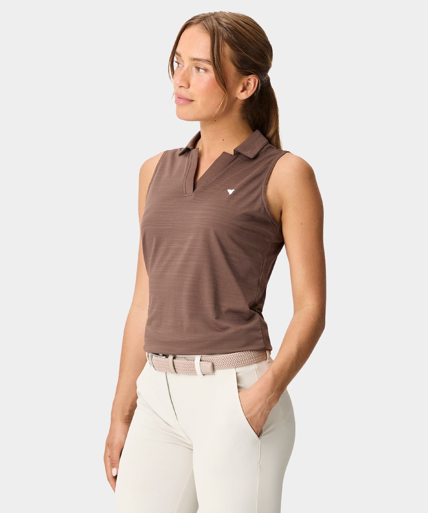 Paige Sleeveless Shirt - Mocha