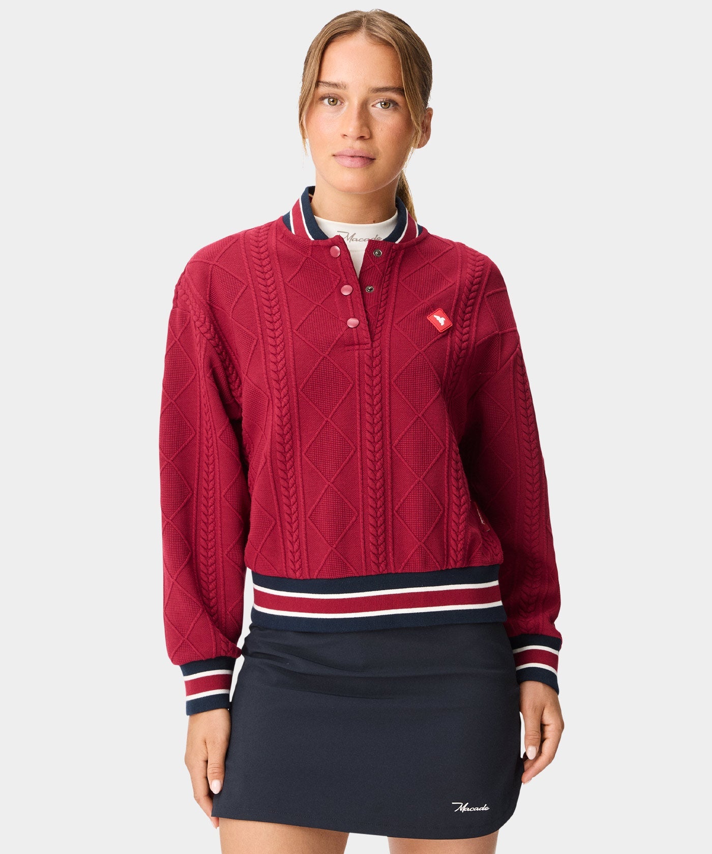 TR Bomber Pullover - Mulberry