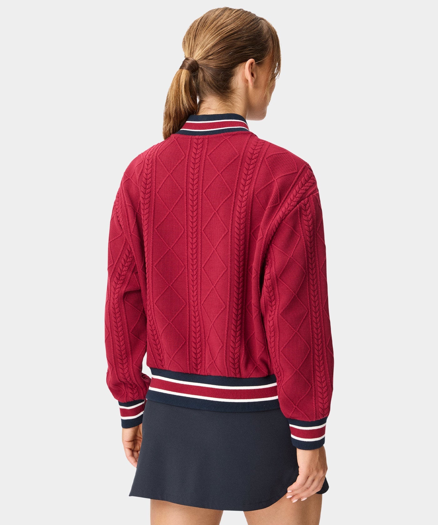 TR Bomber Pullover - Mulberry