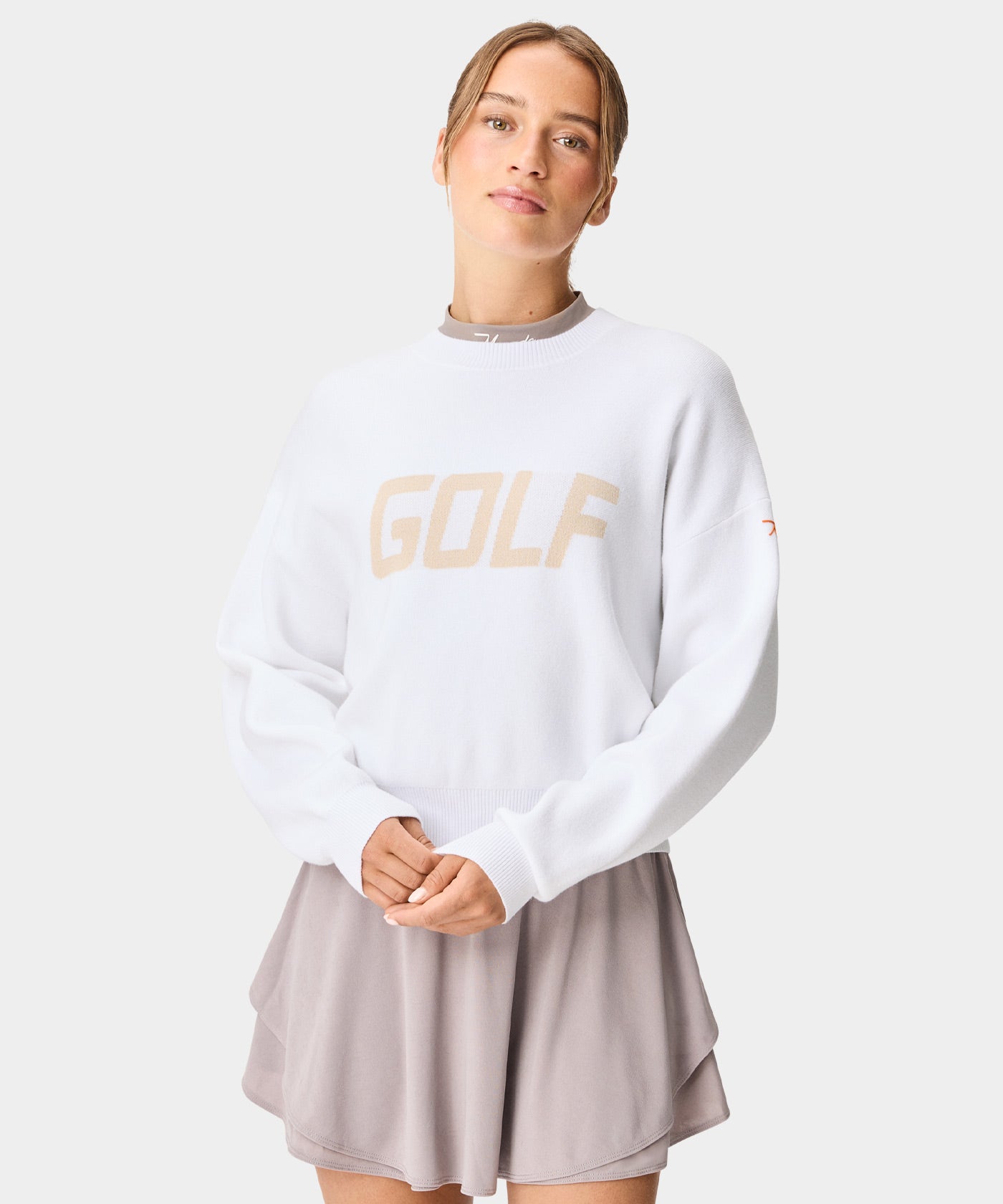 Oversized Golf Sweater - White