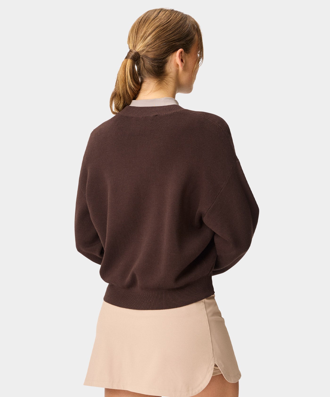 Oversized Golf Sweater - Brown