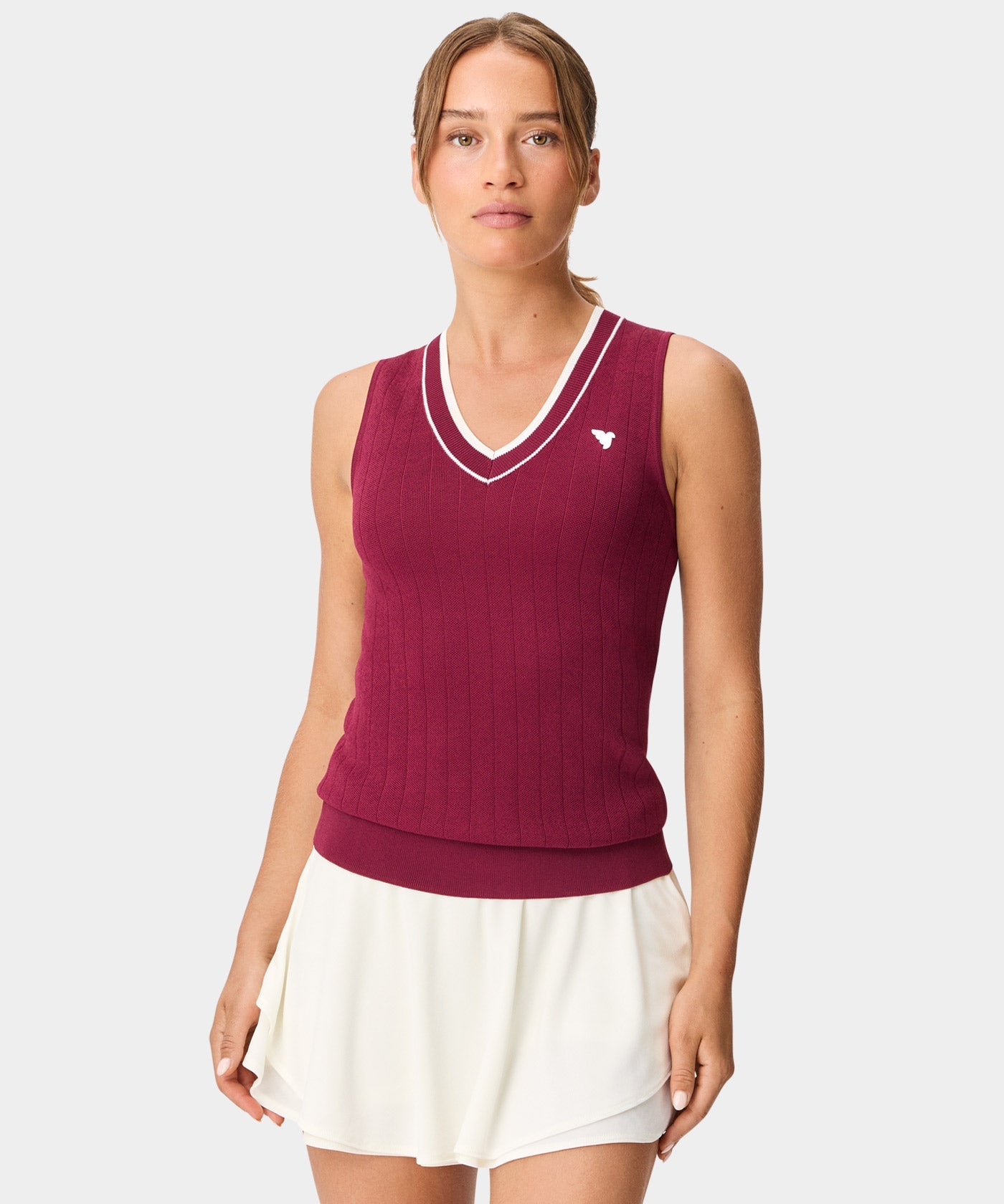 Ana Sleeveless V-Neck - Mulberry