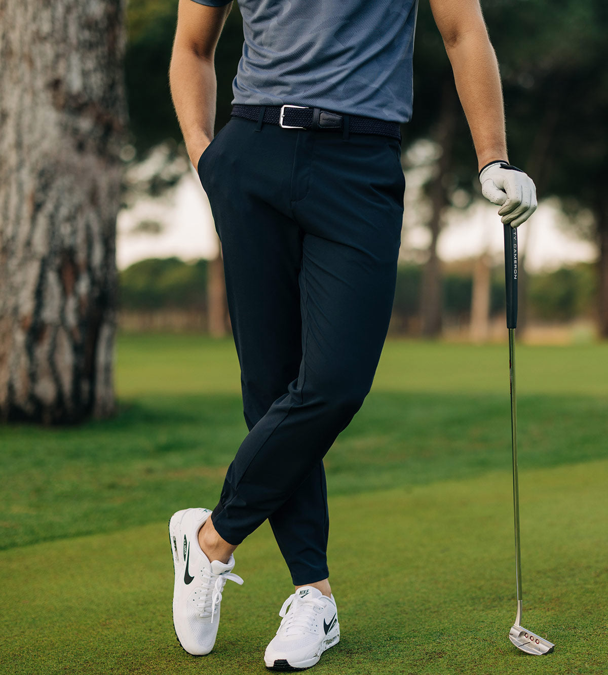 Men's Golf Joggers In Navy, Sleek & Flexible