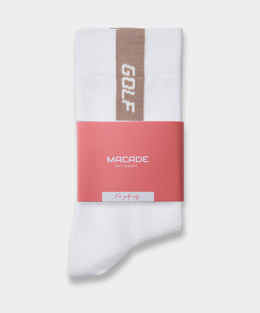 3 Pack - Men's White Script Crew Socks