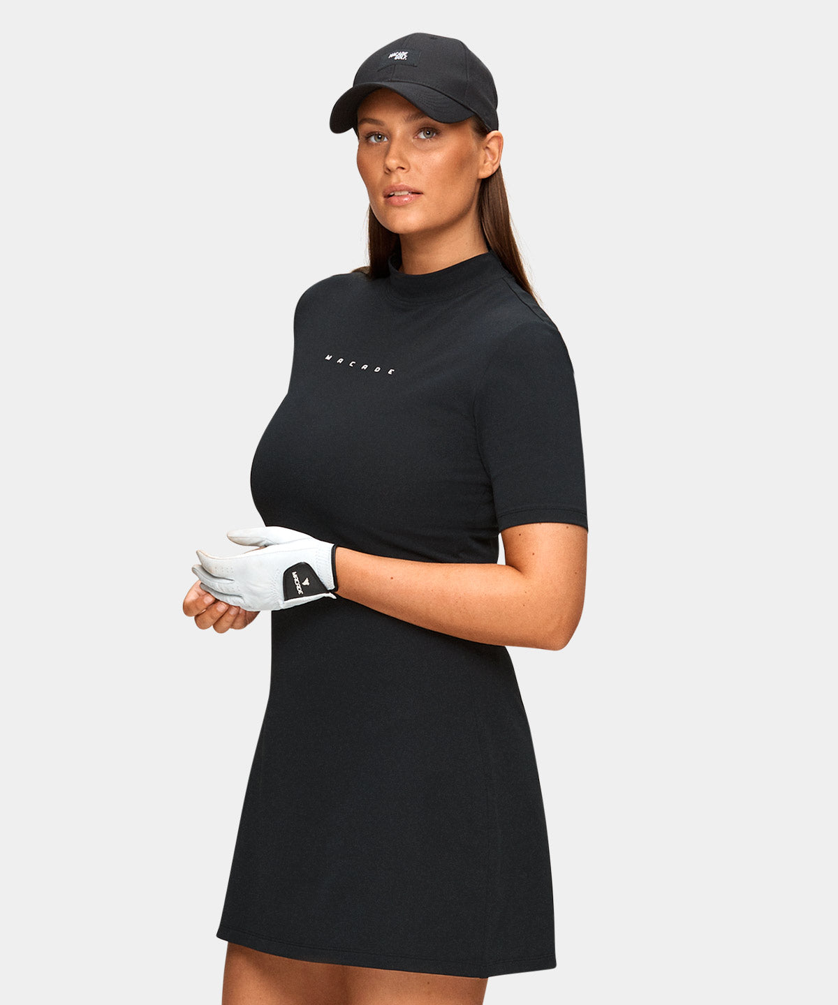 Black TR Mock Neck Dress Macade Golf