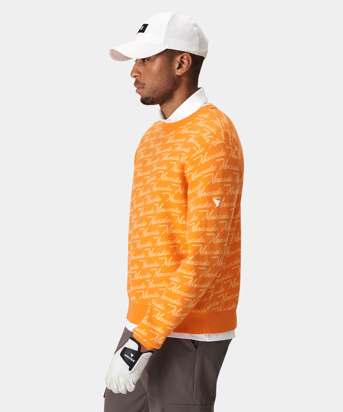 Louis Vuitton Orange Monogram Jacquard Crew Neck Sweatshirt M