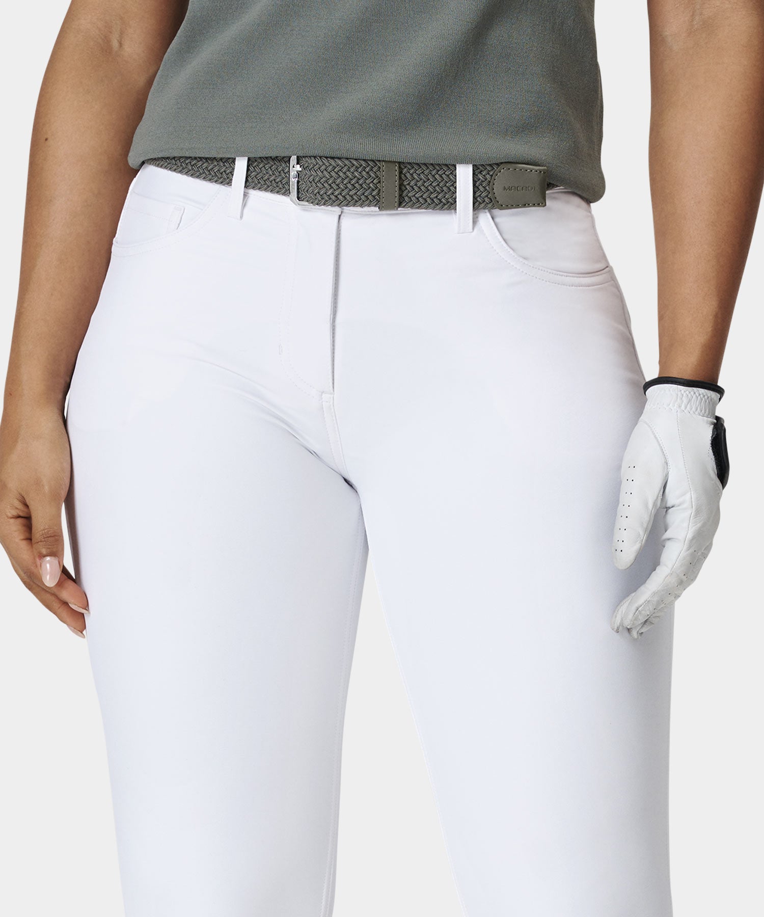 Women's Elastic Sage Green Belt